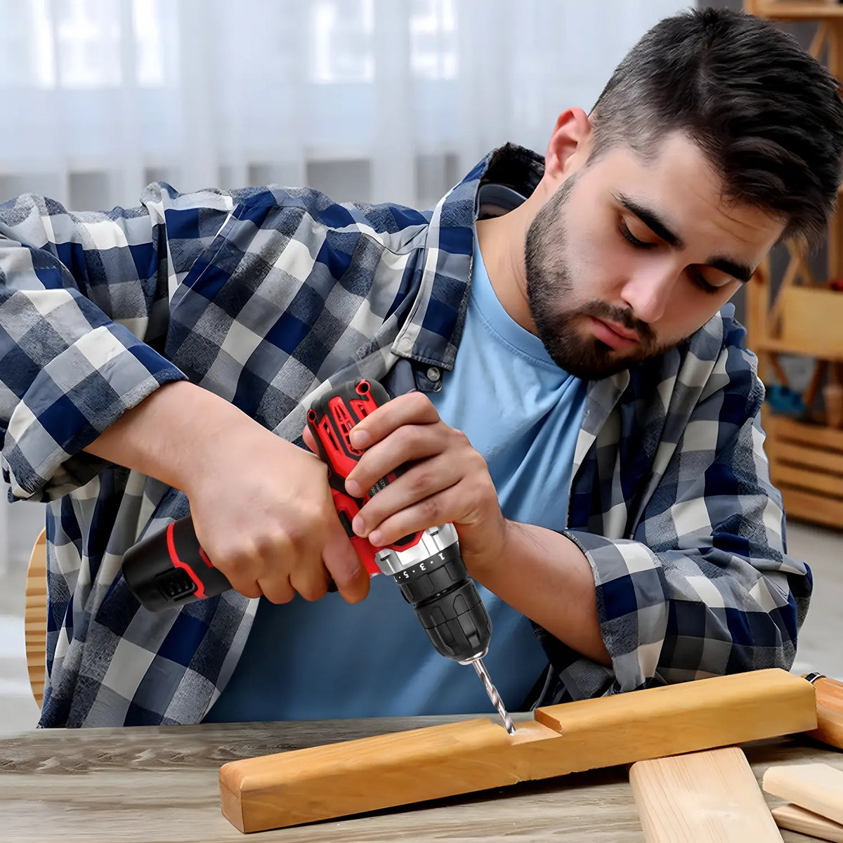 KingTool 276-Piece Tool Set Kit - Tool kit with 12V Cordless Power Drill Driver Toolbox