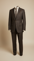 Men's Espresso Pinstripe Suit