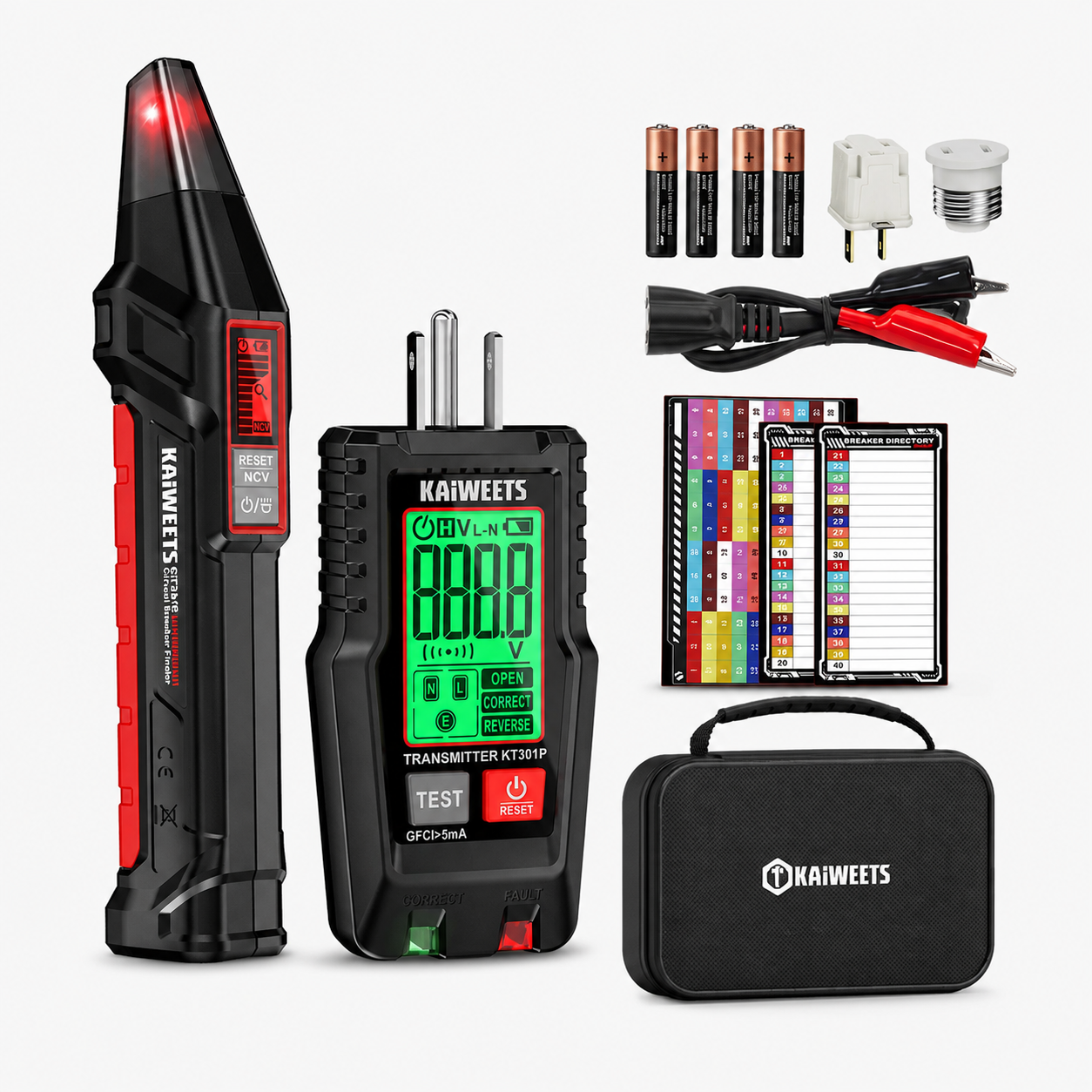 Digital Circuit Breaker Finder with LCD, GFCI & NCV Tester Kit