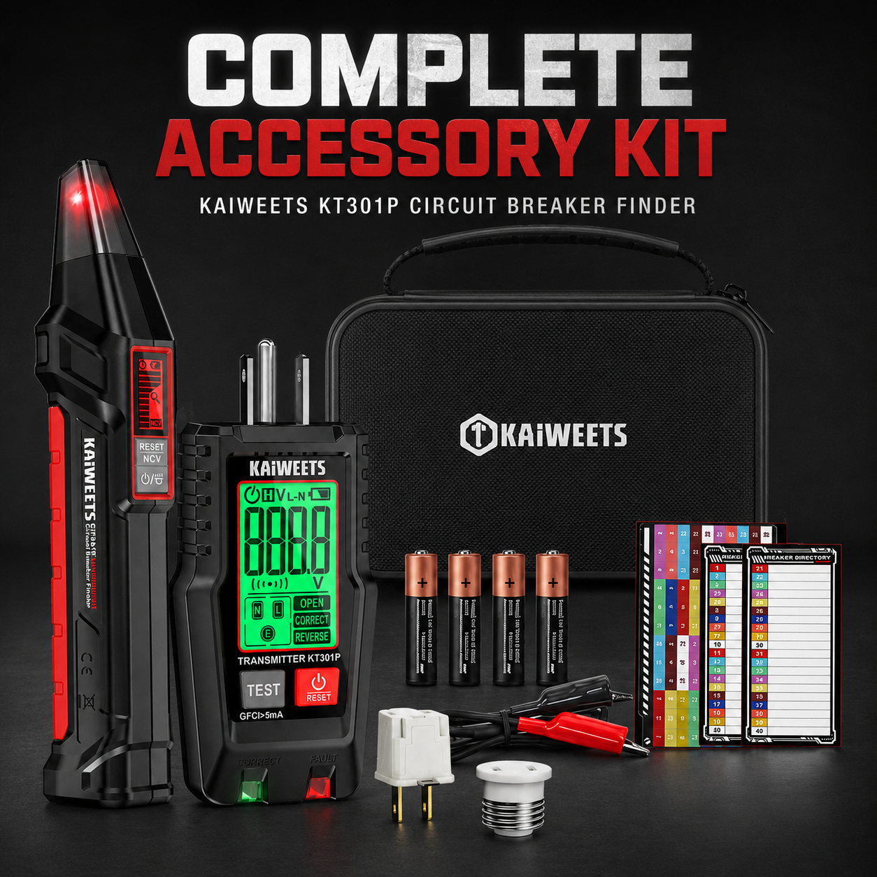 Digital Circuit Breaker Finder with LCD, GFCI & NCV Tester Kit