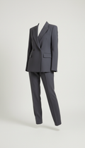 Women's Slate Double-Breasted Suit
